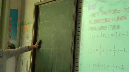 《一次函数的图象》优质课课堂展示视频-华东师大版初中数学八年级下册