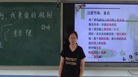 《1 祖国啊，我亲爱的祖国》优质课教学视频-部编版初中语文九年级下册