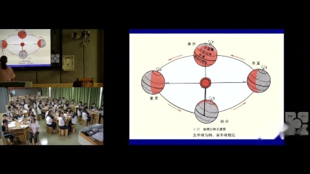 《第三节 地球的运动》优质课教学视频-粤人版初中地理七年级上册