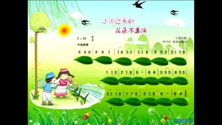《读谱唱歌）小河边长的花朵不要摘》优质课教学视频-湘文艺版小学音乐三年级上册