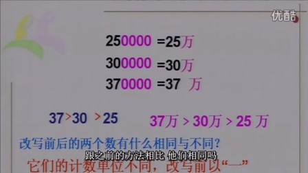 苏教版四年级数学下册《多位数的改写和比较数的大小》省级优课视频,江苏省