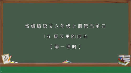 《夏天里的成长》部编版语文六年级上册优质课视频-王文燕