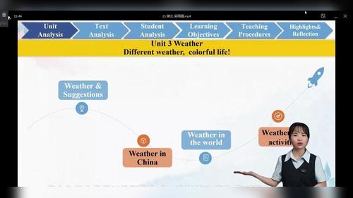 《Unit 3 Weather Part B Let’s talk and learn》人教版六下英语第十九届小学英语教师说课大赛课视频