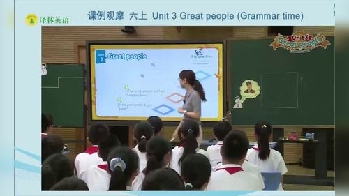 《Unit 3 Great people Grammar time》译林版六上英语2026新教材培训课堂实录优课视频