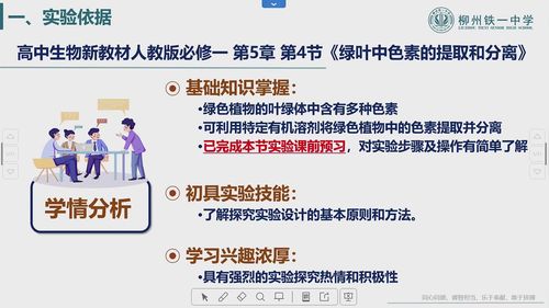 《绿叶中色素的提取和分离》人教版高中必修一第九届全国生物实验说课大赛视频