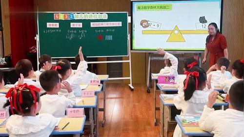 《5、4、3、2加几》人教版一上数学课堂实录优课视频