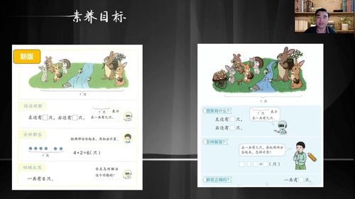 《如何开展加减法解决问题的教学》人教版小学一年级数学讲座视频