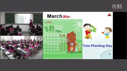 2015优质课视频《Unit 3 My school calendar》人教版英语五下，茂县河西小学：何艳