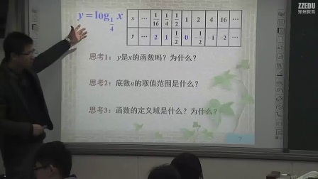 《对数函数及其性质》人教版数学高一，郑州十六中：韩俊杰