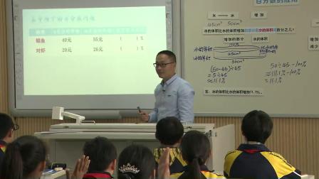 人教版数学六上《百分数的应用》课堂教学视频实录-王文龙