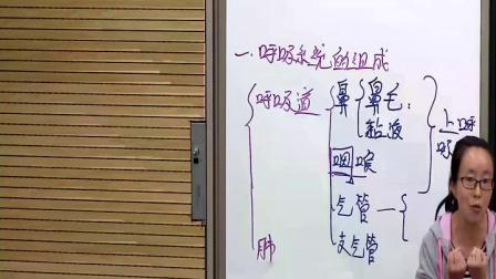人教2011课标版生物七下-4.3.1《呼吸道对空气的处理》教学视频实录-陈玉桂
