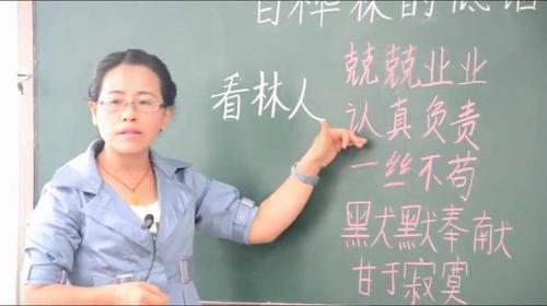 部编语文四下《11.白桦》-王老师-优质课教学视频