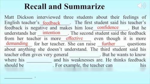 北师大版英语（2019）Unit 1 Lesson 2 How Do We Like Teachers’Feeback？（2）视频课堂实录（吴雯昕）