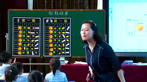 《谁轻谁重》教科版一年级下册 获奖教学视频-湖南省小学科学竞赛活动