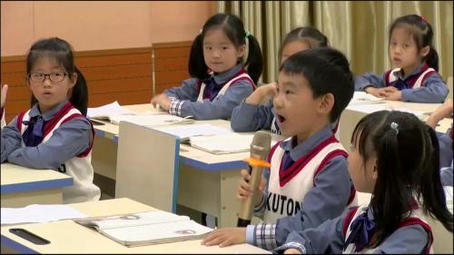 部编版语文一上《语文园地七：和大人一起读·猴子捞月亮》课堂教学视频实录-刘夏