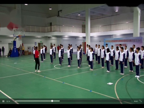 《健美操-步伐组合》示范课教学视频-人教版八年级体育-江西省优秀课例展示活动