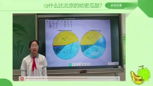 《新疆的哈密瓜为什么比北京甜》人教版六年级数学综合实践之数据意识跨学科主题学习说课视频-执教老师：贺老师