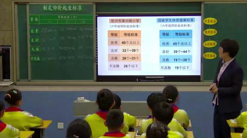 《制定仰卧起坐标准》青岛版六上数学新课标优质课视频-执教老师：刘基芬