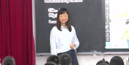 《Unit2 My favourite seasons B Let’s talk 》人教版五上英语新课标研讨课优课视频