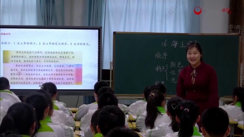《海上日出》2025公开课四年级下册部编版语文课堂实录-新课标小学语文任务群