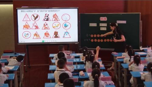 《按标准分类》新人教版一下数学2025“教研江淮行 锚定教学评 赋能新课堂研讨课视频