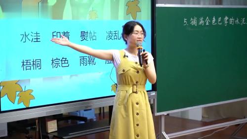 《铺满金色巴掌的水泥道》2025部编版三上语文新课标任务群视频