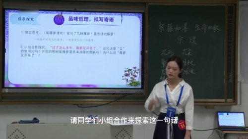 《紫藤萝瀑布》2025部编版七年级语文-湖南省第三届青教赛初中语文模拟课视频