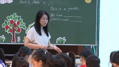 《Unit4 PartC make a paper garden》新人教三上英语2024研讨课视频