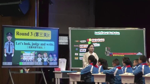 《Unit 4 Follow the rules 》冀教版四上英语课堂教学实录视频